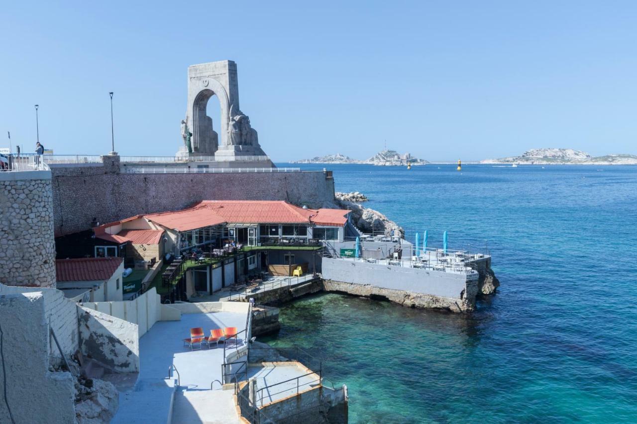 Stud Terras Ville Corniche 2 Pers Stat Gratuit Rue Modif Suivt Possib Et Accord Exclusif Марсель Экстерьер фото